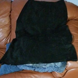 Suede skirt